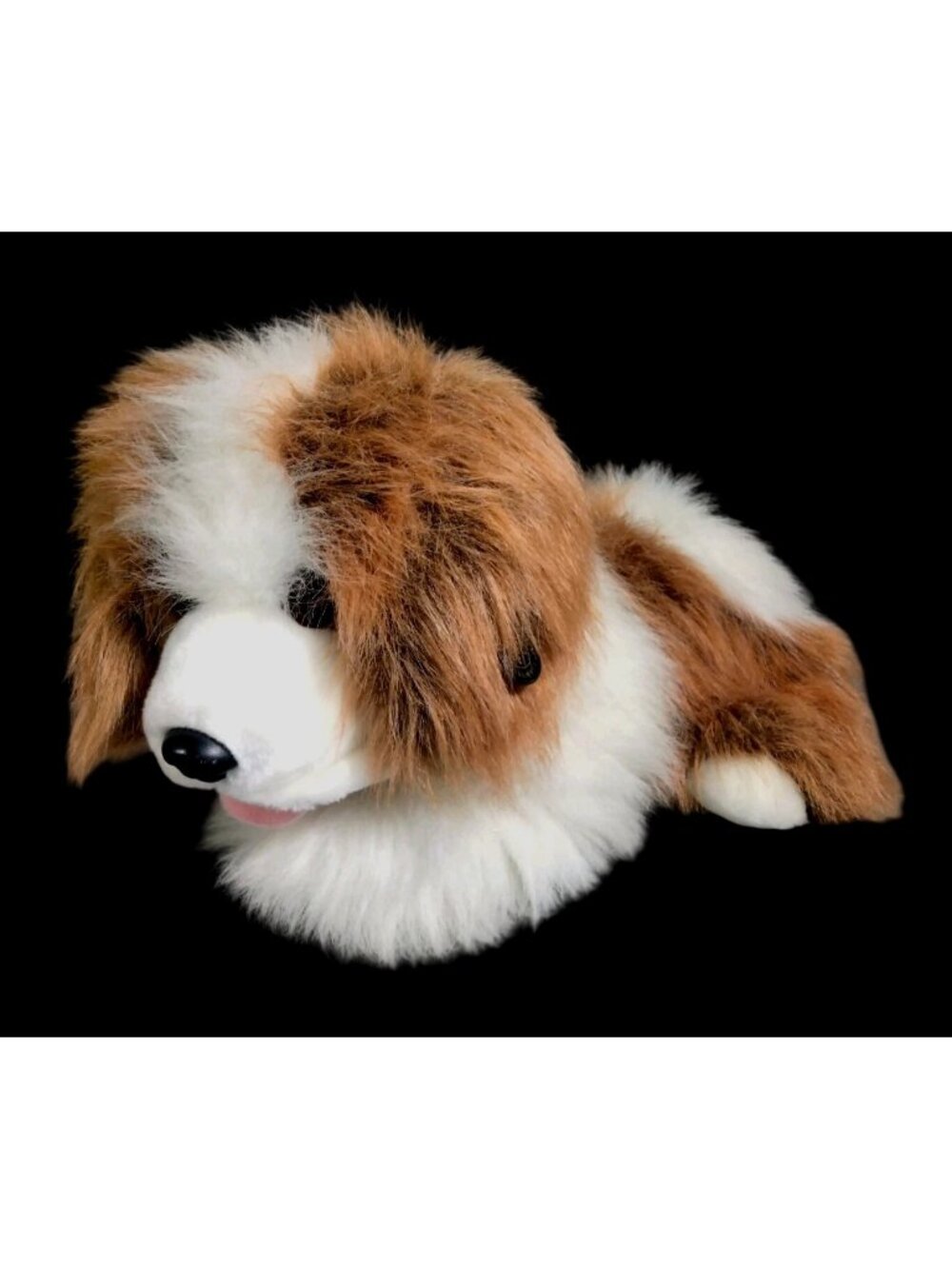 24k Polar Puff 22" St Bernard Dog Brown White Animal Realistic Plush Stuffed